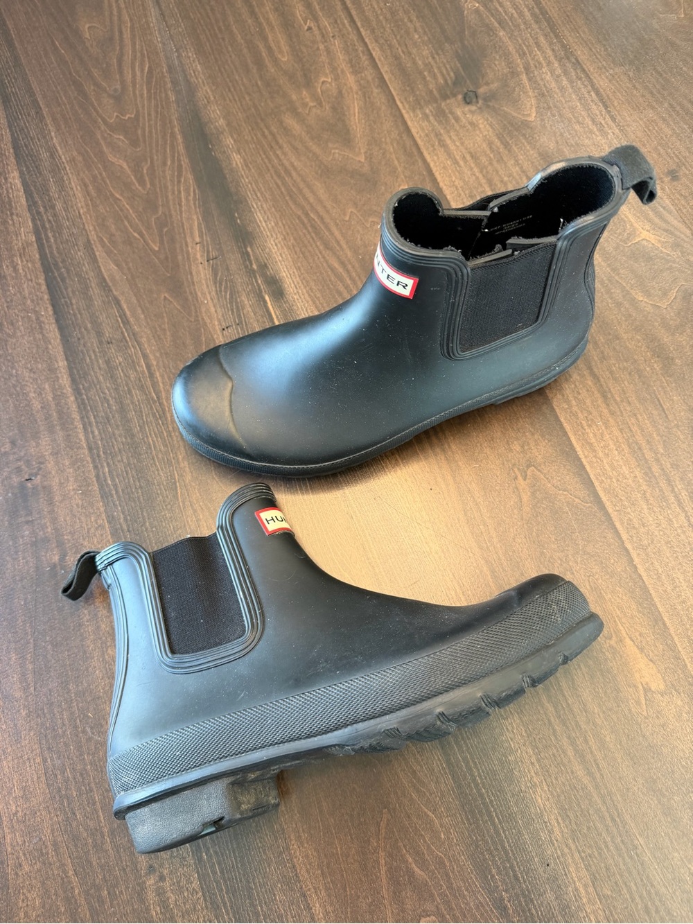 Hunter Black Chelsea Short Rain Boots for Men